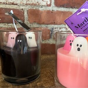 Martha Stewart Coast candles one black one pink I must have for Halloween nwt